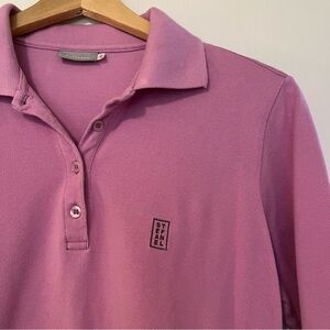 Stefanel pink polo long-sleeve shirt
